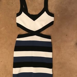 BCBG Bodycon Dress with Cut Outs